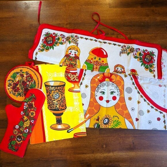 Matryoshka Grand Style Brightly Colored Kitchen Set - Picture 1 of 13